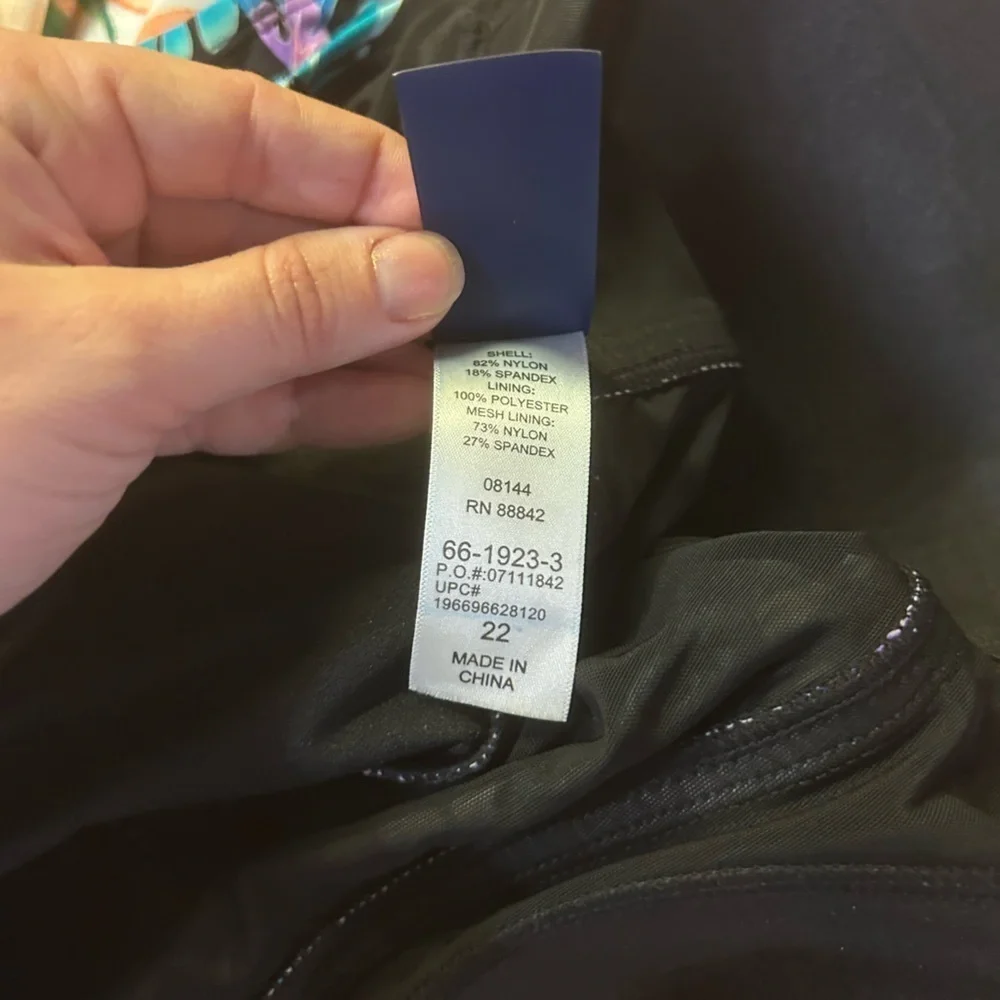 Swimsuits For All Sarong Front Swimsuit, size 22.